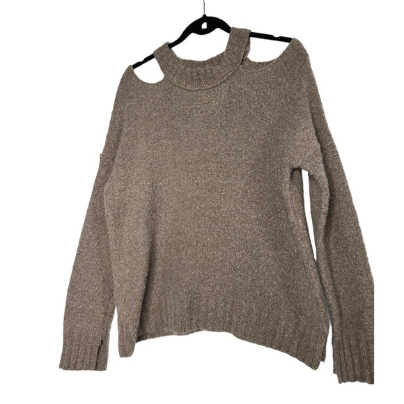 Anthropologie Moth Cold Shoulder Sweater merino wool baby alpaca - Picture 4 of 7